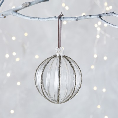 Ribbed Glass Bauble