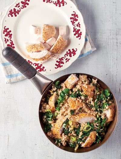 Roast Chicken & Kale Stir Fry