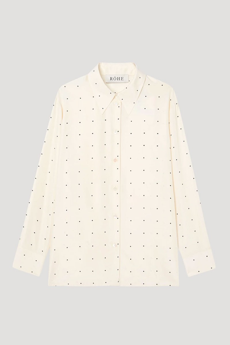 Silk Dot Print Shirt from Róhe