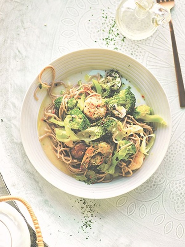 One-Pan Noodles with Nori Flakes