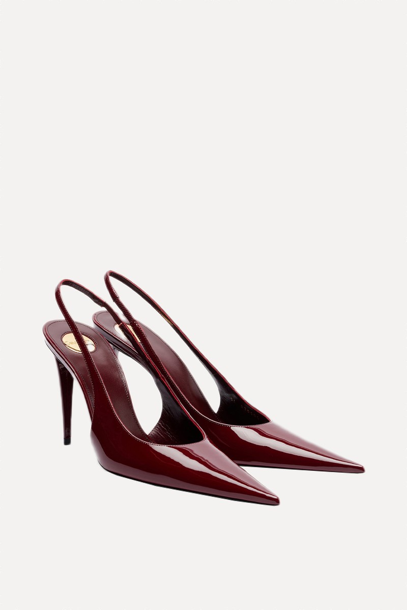 Guermantes Patent Leather Slingback Pumps from Saint Laurent