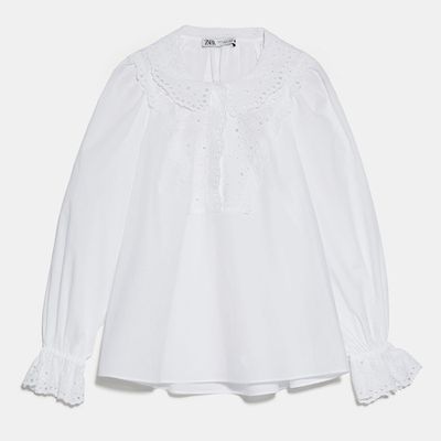 Shirt With Poplin Chest from Zara