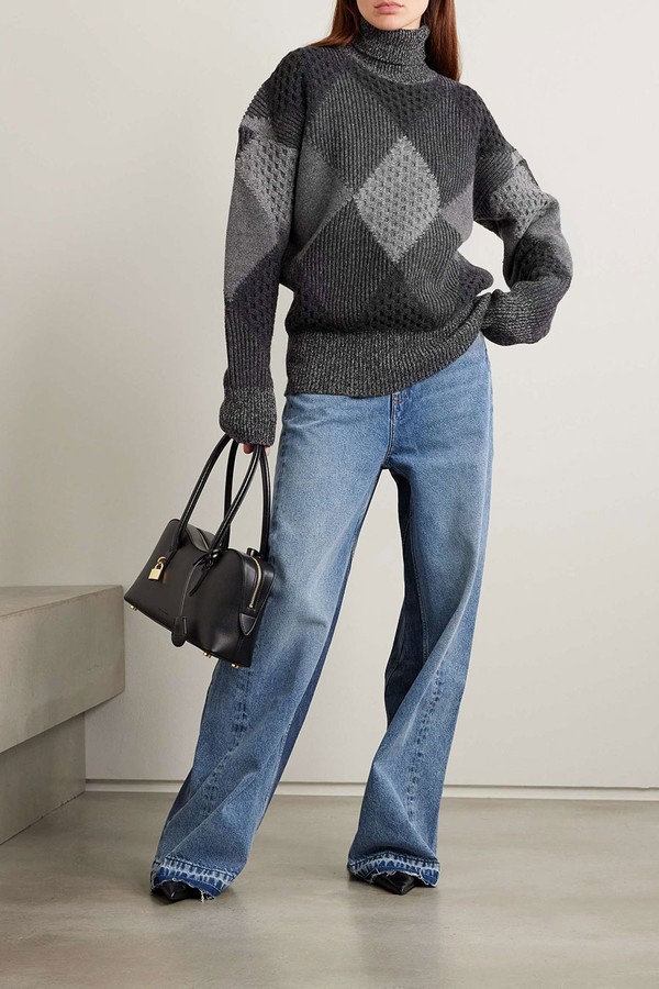  Argyle Wool Turtleneck Sweater from Stella Mccartney