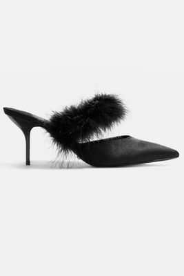 Jingle Feather Mules from Topshop
