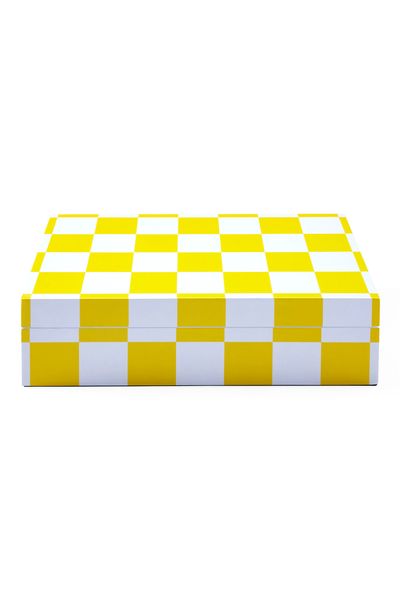  Checkerboard Lacquer Stacking Box from Jonathan Adler