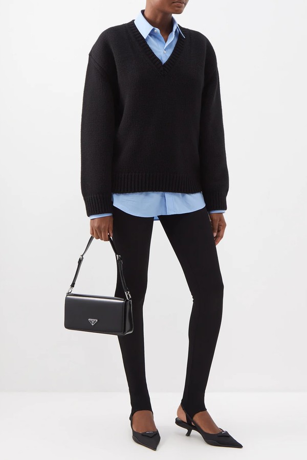 Stirrup Stretch-Jersey Leggings  from Prada 