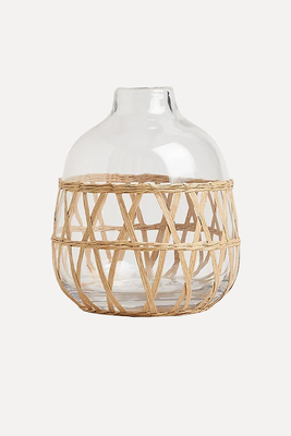 Rattan Glass Vase from M&S