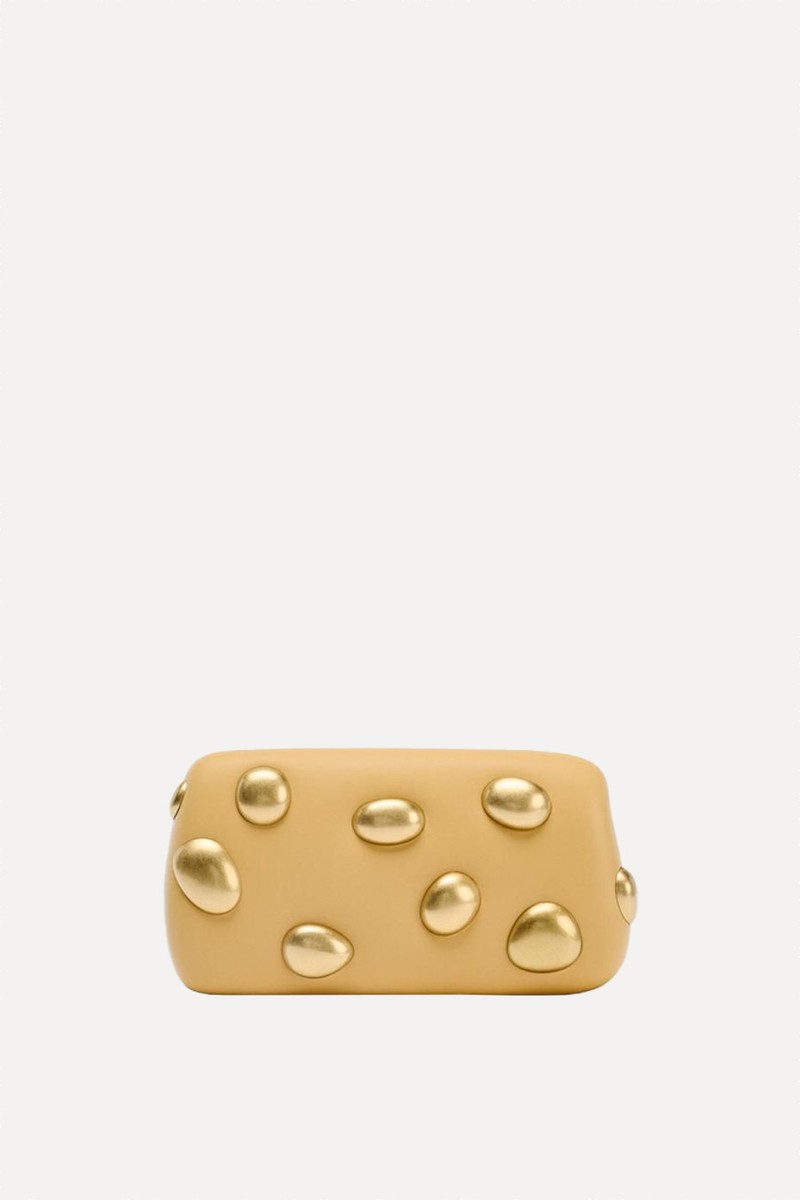 Clutch With Metal Appliqués from Zara
