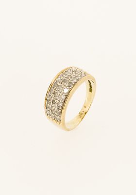 9ct Gold Diamond Pave Ring from PI London
