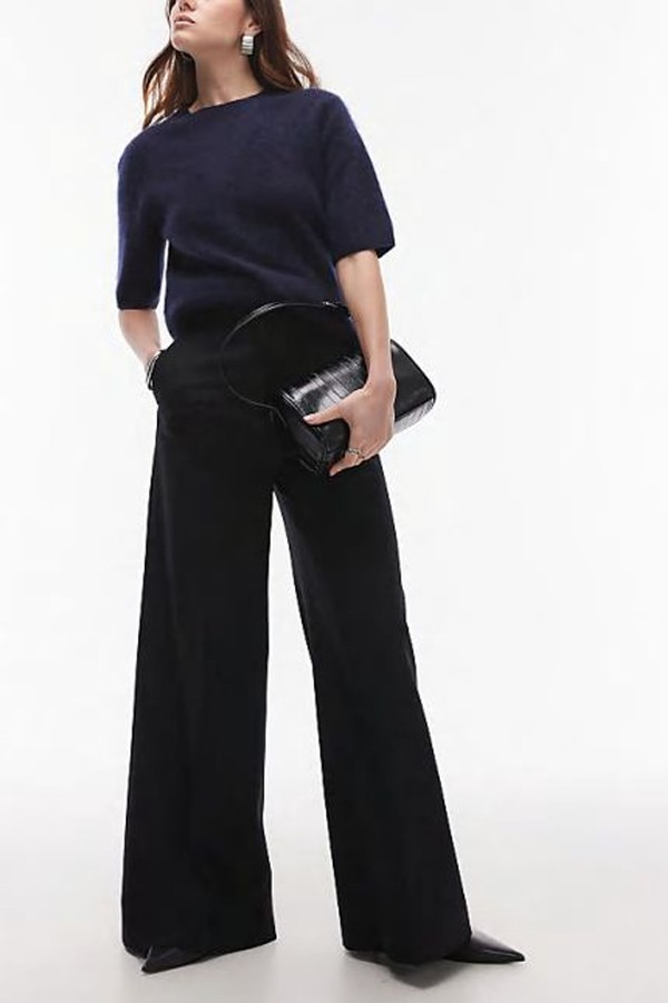 Wool Blend Tailored Wide Leg Trousers from & Other Stories