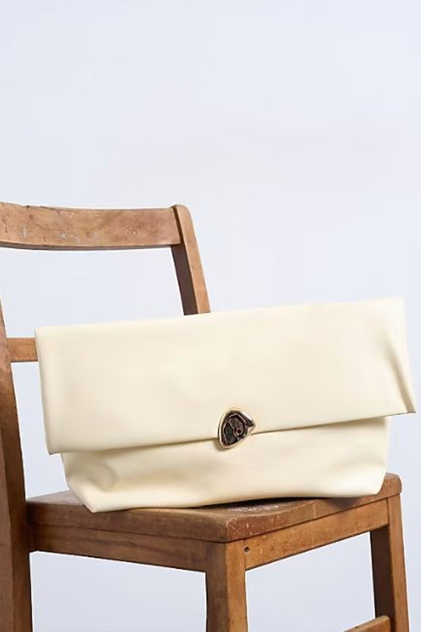 Gaia Folded Clutch With Hardware  from Topshop