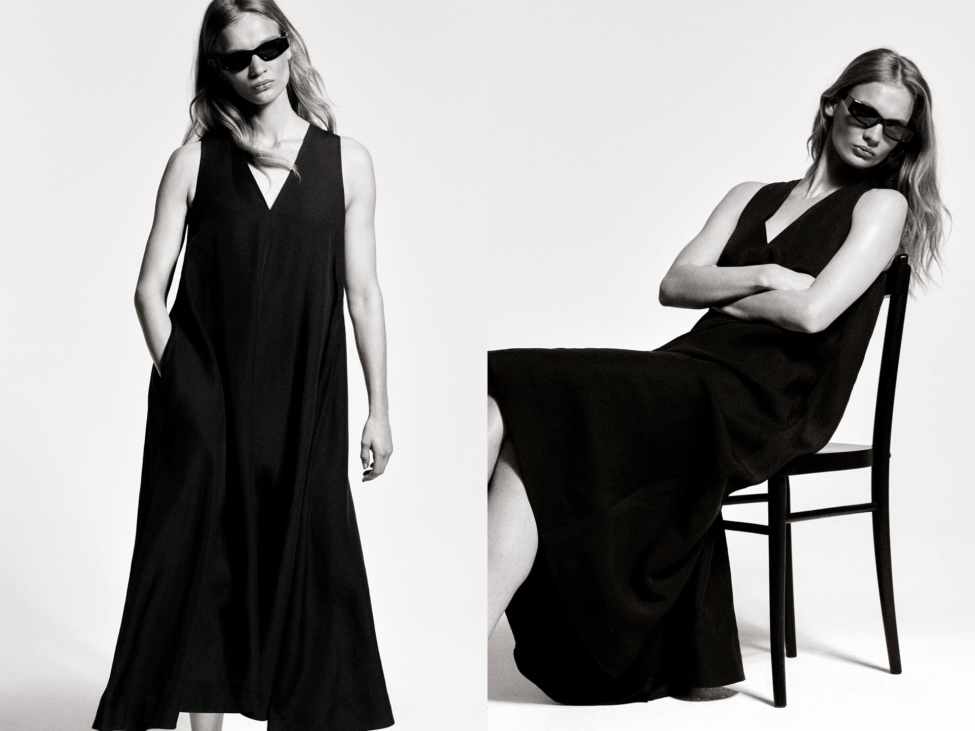 A-Line Linen-Blend Maxi Dress