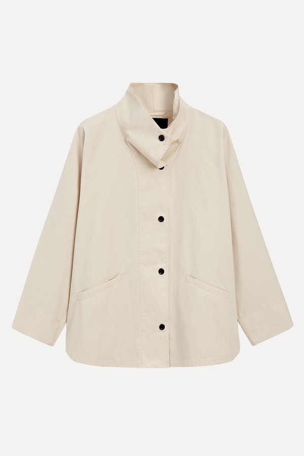 Jacket With High Collar Detail from Massimo Dutti