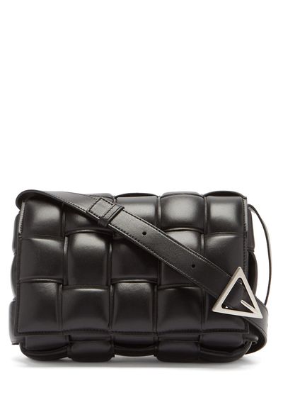 Padded Cassette Intrecciato Leather Cross-Body Bag