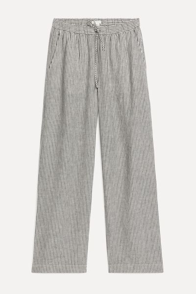 Linen Drawstring Trousers from ARKET