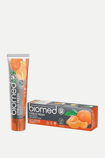 Citrus Fresh 97% Natural Toothpaste | Orange, Fresh Breath, Healthy Gums | Mandarin Grapefruit Lemon Essential Oils, Fruit Flavour, Vegetarian, SLES Free 100g