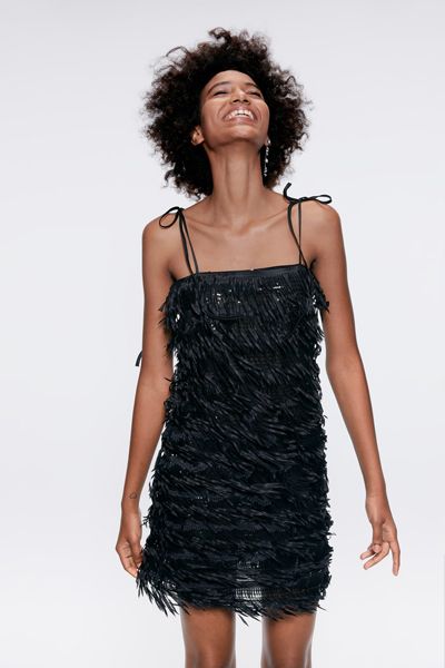 Sequinned Fringe Dress