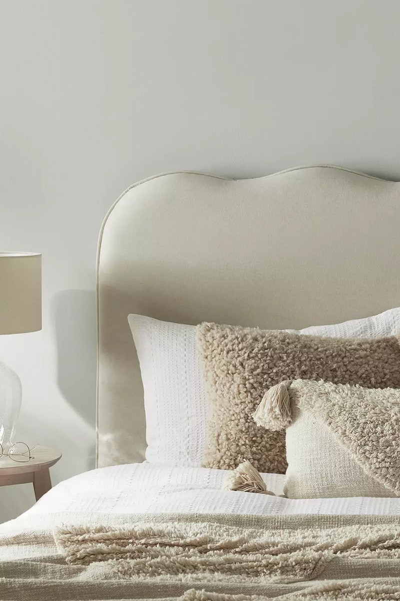 Onda Linen Double Headboard from Habitat