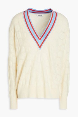 Lorenzo Pointelle-Knit Wool & Cashmere-Blend Sweater from Sandro