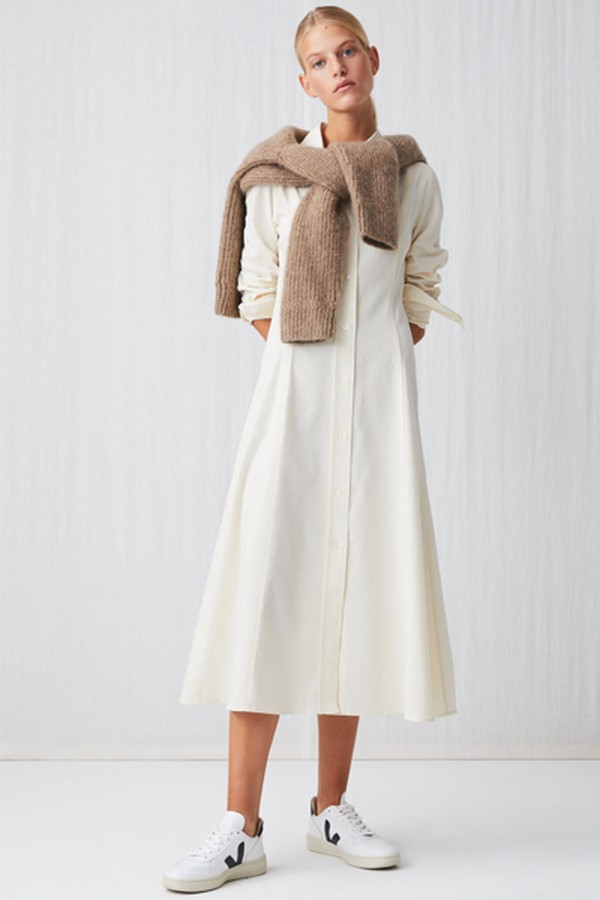 Cotton Stretch Shirt Dress from Arket