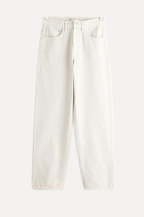Mid Rise Wide Leg Baggy Jeans from next