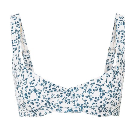 Floral-Print Underwired Bikini Top from Peony + NET SUSTAIN