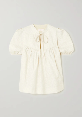 Floral-Print Cotton-Poplin Blouse from See by Chloé