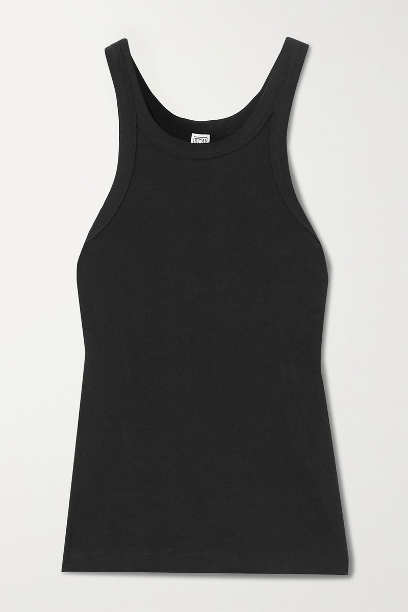 Espera Ribbed Organic Cotton-Blend Jersey Tank  from Totême 