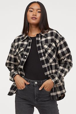 Checked Shirt Jacket from H&M