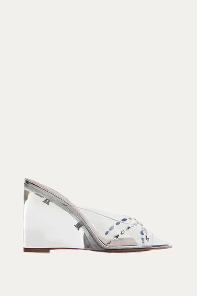 Transparent Vinyl Wedge Sandal from Mango