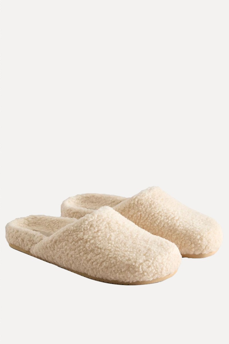 Faux Shearling Clog Slippers from Zara