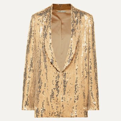 Jace Sequined Tulle Blazer from Alice + Olivia