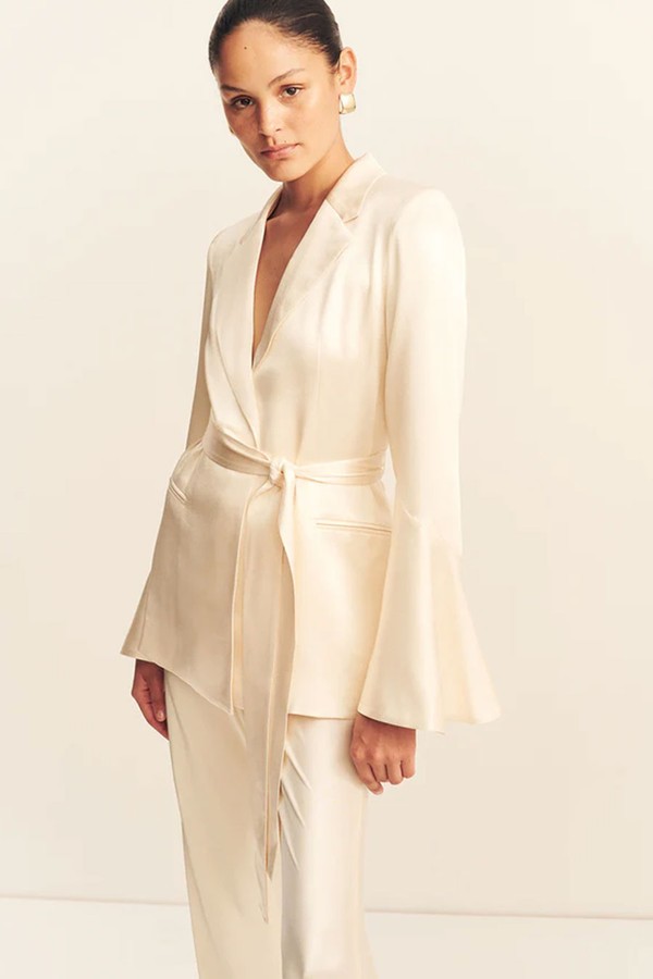 La Lune Flared Sleeve Belted Blazer from Shona Joy