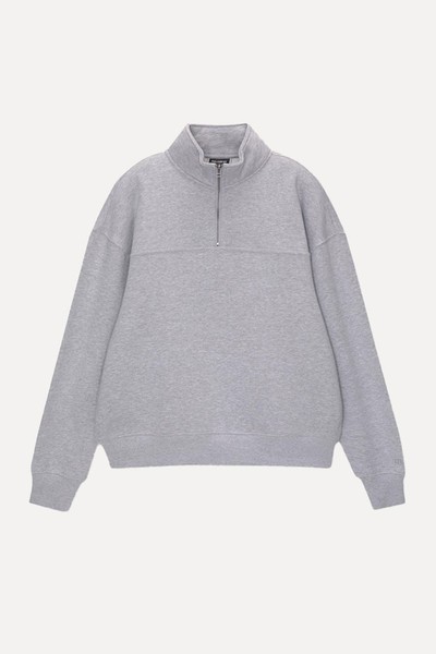 Sweatshirt With Zip-Up Collar from Pull&Bear