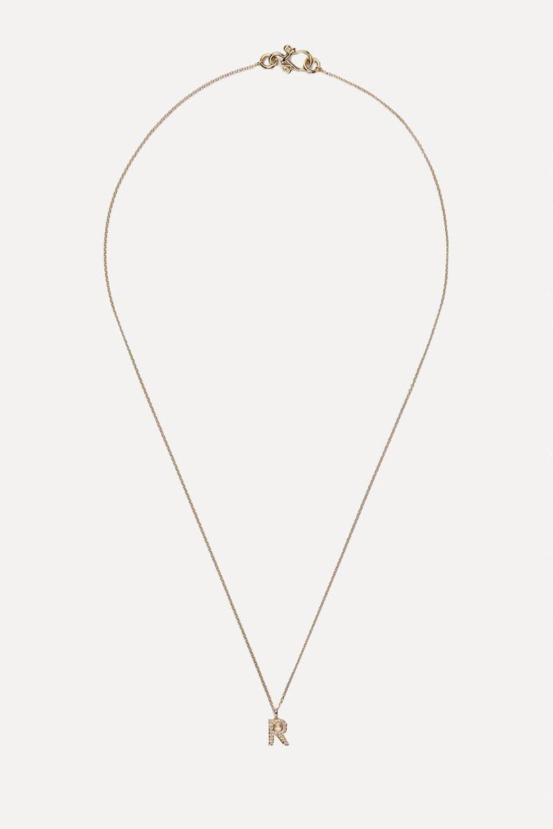Initial 18kt Gold Necklace With Diamonds from Sophie Billie Brahe