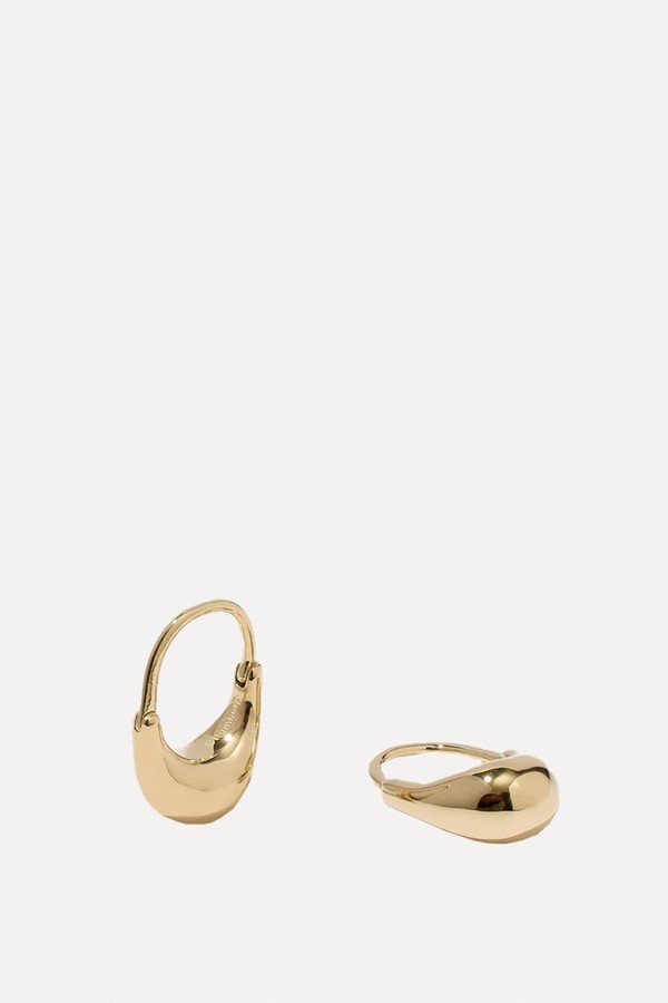 Small Roscida Drop Hoop Earrings from  Otiumberg