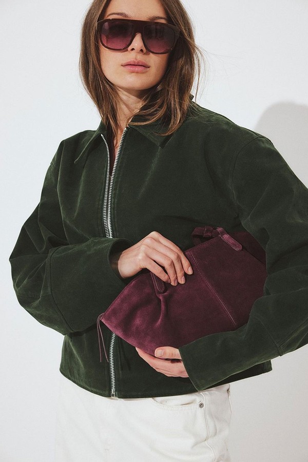 Faux Suede Zip Jacket from na-kd