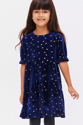 Kids' Velour Star Dress from John Lewis