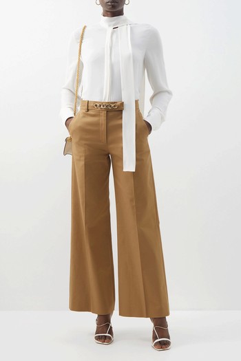 Neck Tie Silk Georgette Blouse from Valentino