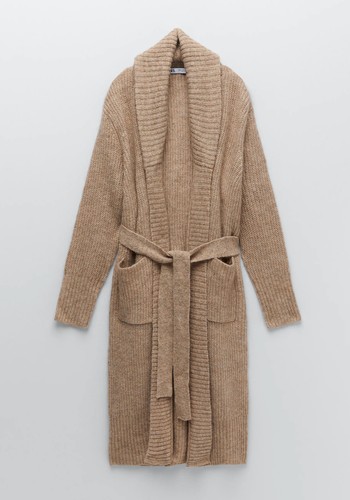 Limited Edition Wool Blend Knit Coat from Zara