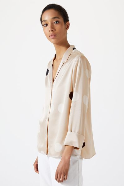 Oversized Spot Silk Shirt from Jigsaw