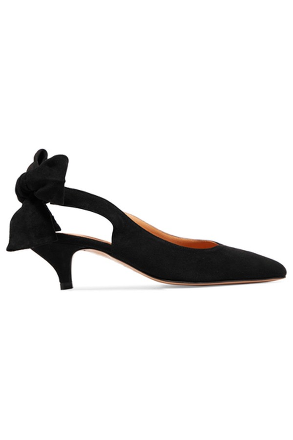 Sabine Suede Slingback Pumps from Ganni