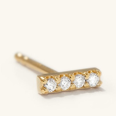 Single Diamonds Bar Stud from Mejuri