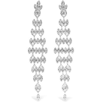 Silver And Rhodium-Plated Crystal Earrings from Kenneth Jay Lane