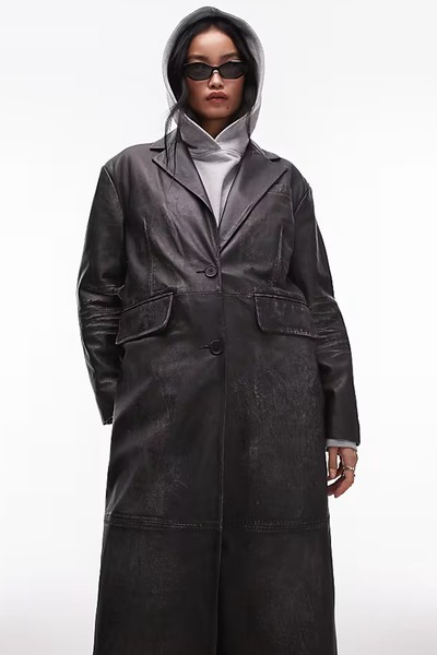 Premium Real Leather Coat from Topshop