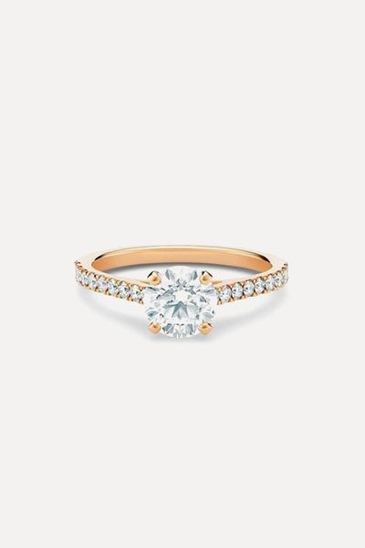 DB Classic Pavé Round Brilliant Diamond Ring