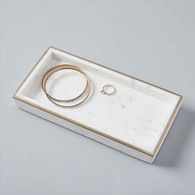 Brass Inlay Marble Tray from West Elm