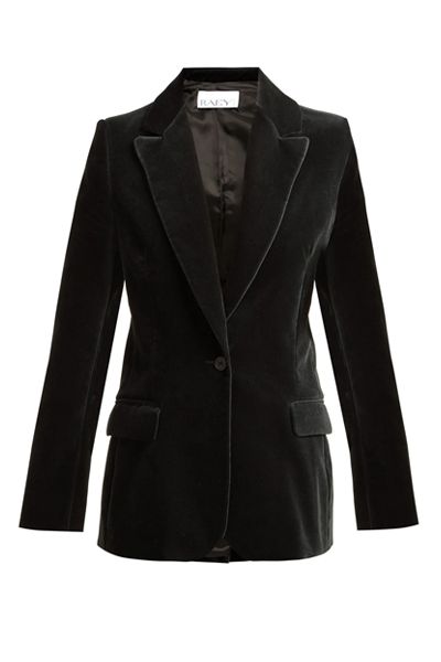 Single Button Velvet Blazer from Raey