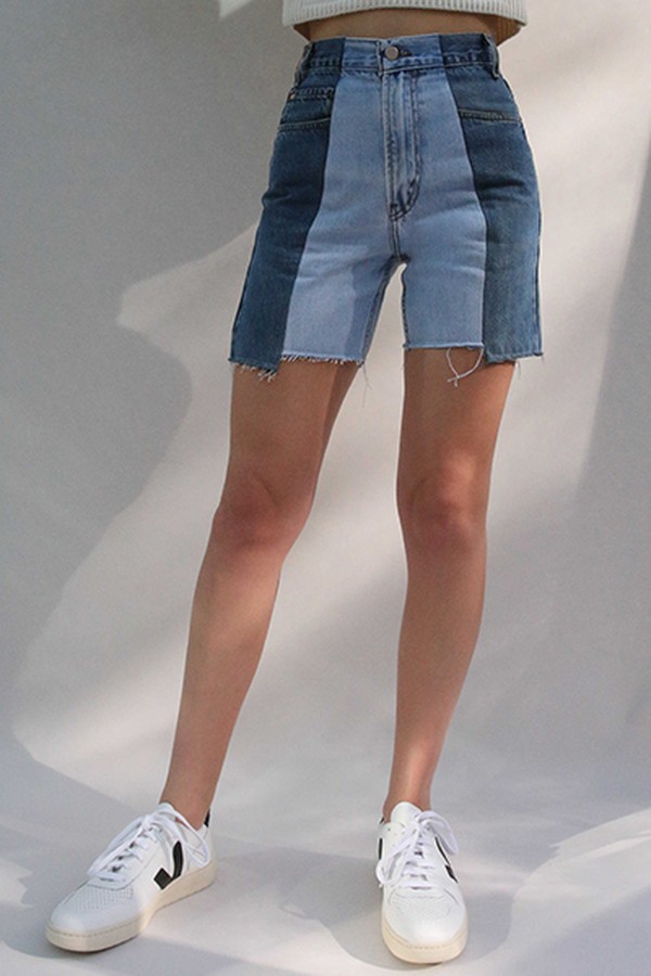 Dark/ Light Contrast Short from E.L.V Denim