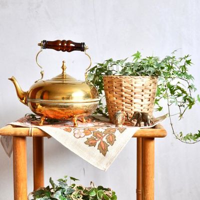 Vintage Brass Decorative Teapot from FetchandSow